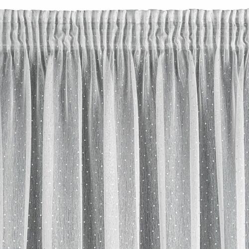 Hotová záclona s riasiacou páskou - Sibel bielostrieborná 3 x 1,5 m